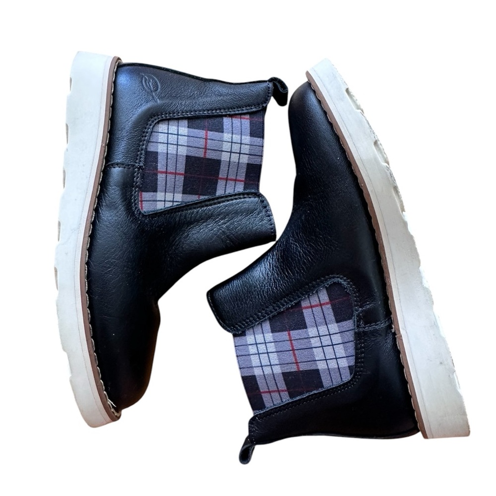 Sonatina Girls Chelsea Style Leather Bootie, Black, Size EU 26